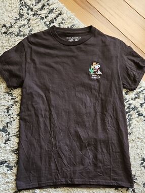 Brown Graphic Tee with Western Snoopy Patch